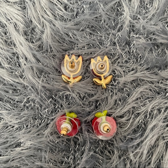 Two Pairs of Betsey Johnson Earrings - Picture 2 of 3